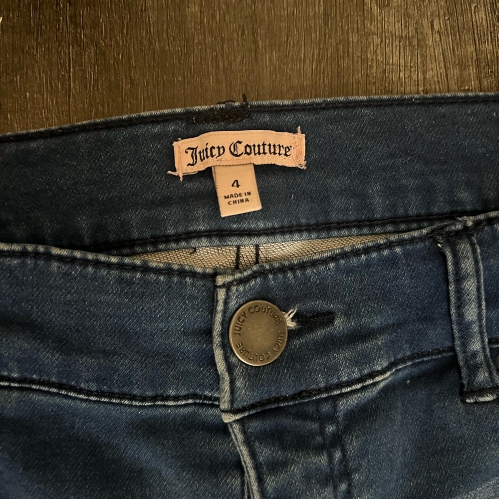 Juicy Couture Pants Women 4 Blue Denim Jeans Jegging Low Rise Stretch Normcore